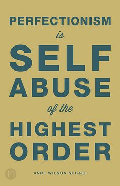 perfectionism is sel